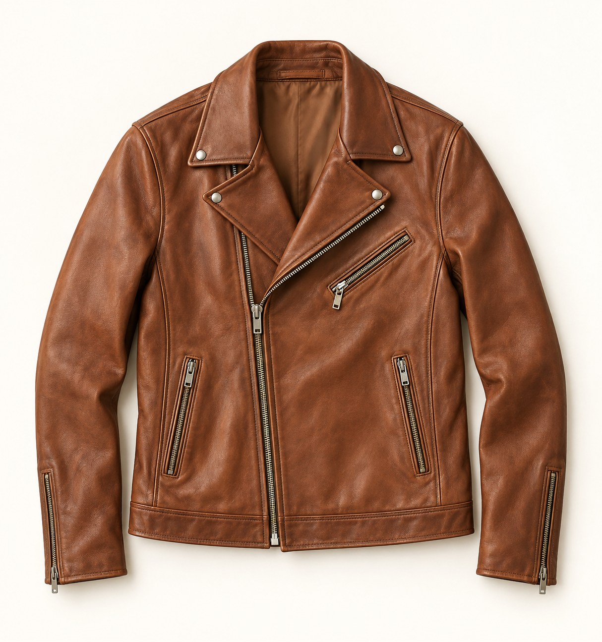 Cognac biker jacket design concept